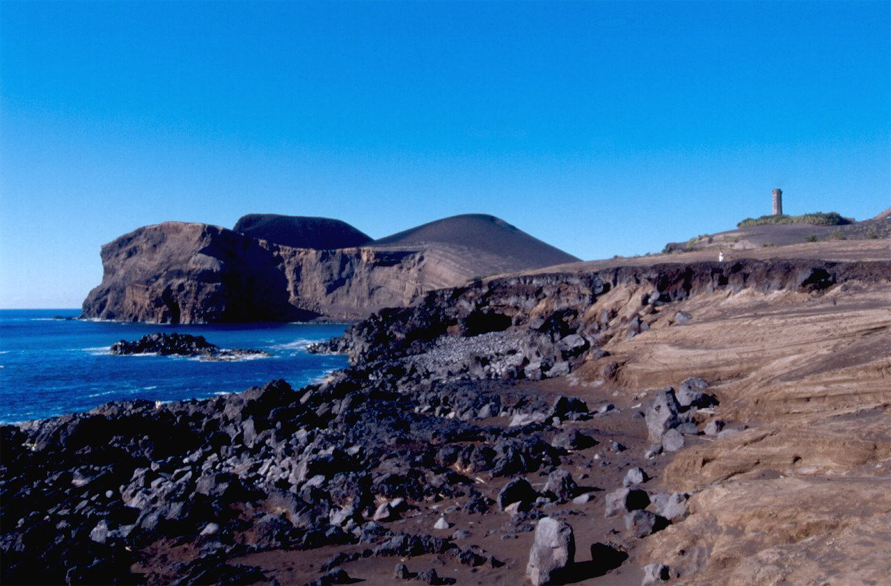 The Capelinhos Volcano rises up to the sky, as the witness to the last volcanic eruption that took place in the Azores in 1957/5