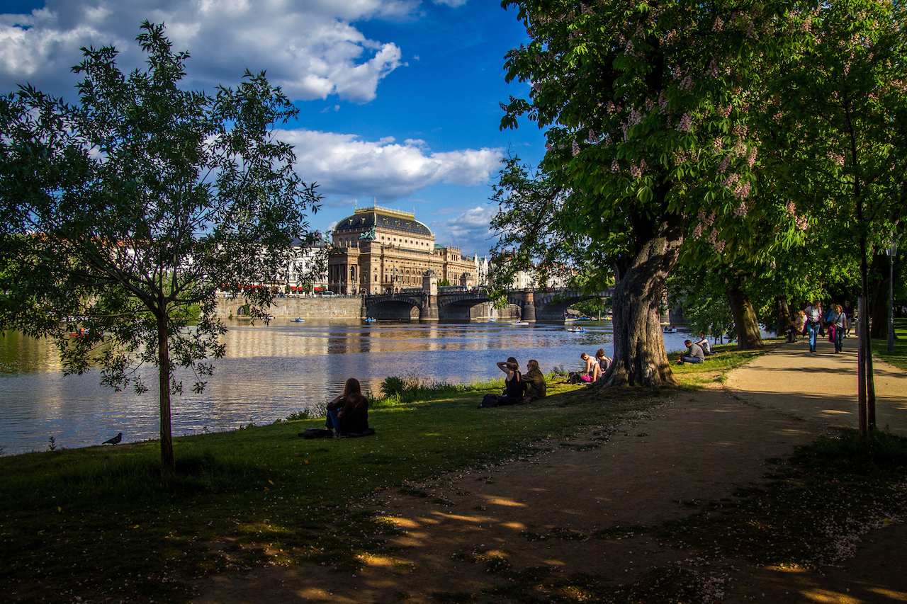 View from Strelecky island in Prague